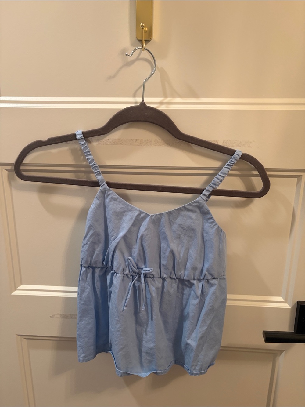 Light Blue Girl’s Spaghetti Strap Peplum Tank Top